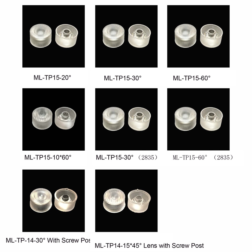 15mm/ 14.5mm Diameter LED Lens Waterproof Series For SMD 3030/ 2835