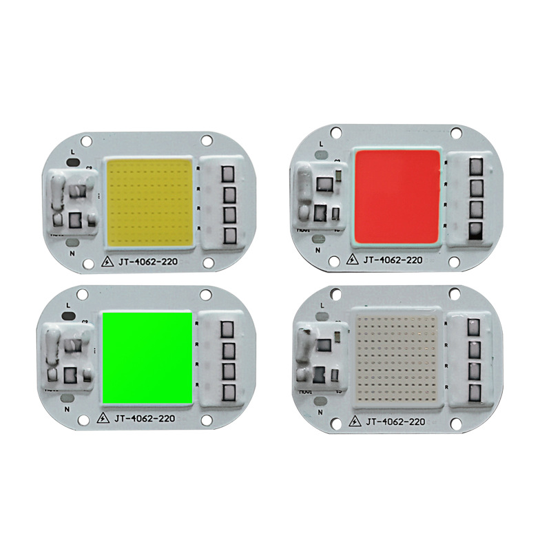 20W 30W 50W Anti-surge Driverless LED Light COB Chip Size 62x40mm Emitting 25x25mm