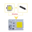 20W 30W 50W Driverless LED Light COB Chip Size 68x48mm Emitting 25x25mm