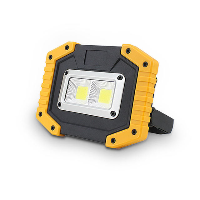 20W Recharge Portable COB LED Floodlight Outdoor Working Light With 18650 Battery