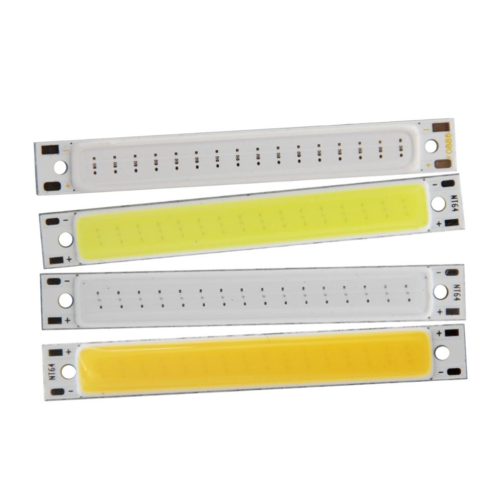 1W COB LED Light Source Module Warm Cold White Blue Red 3-3.7V 300mA 60*8mm