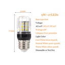 9W E26 E12 5730 SMD LED Corn Bulb Lamp 110/DC12V/DC24V Chandelier LEDs Candle light