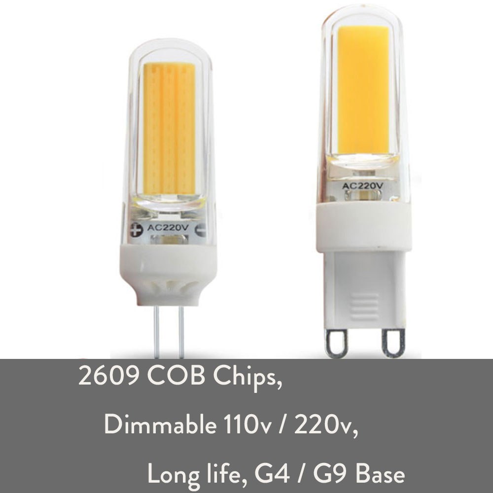 9W G4 G9 COB LED Halogen Bulb AC110V/220V Home Light LED Dimmable Silica Gel Lamp