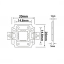 10W High Power LED Emitter White 2700-35000K