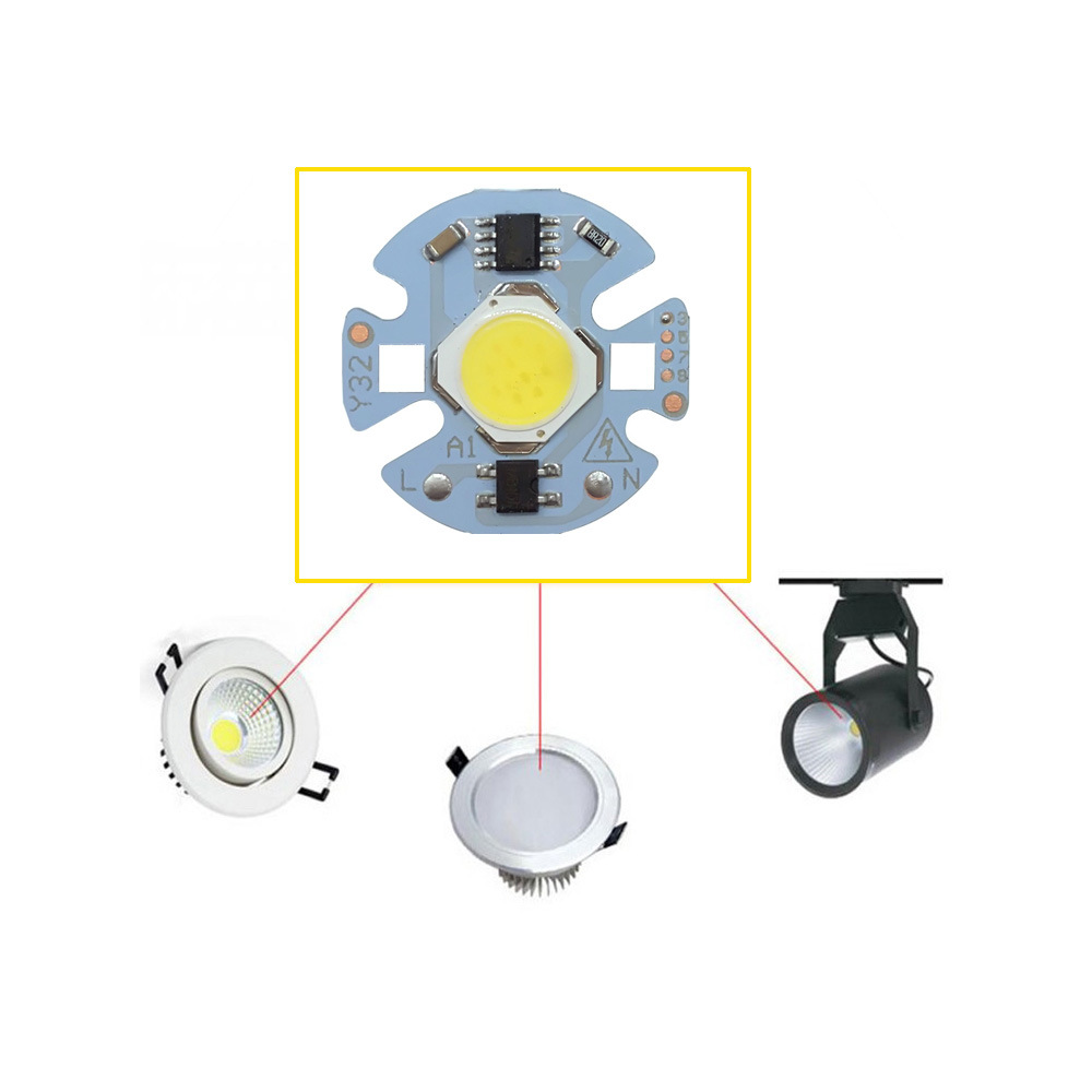 3/5/7/9W 27x27mm Led Cob Chip Diode  Driverless AC 110V/220V Emitting White/Warm White