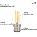 2W 4W 6W B22 C35 LED Edison Bulb AC220V Home Light LED Filament Light Bulb