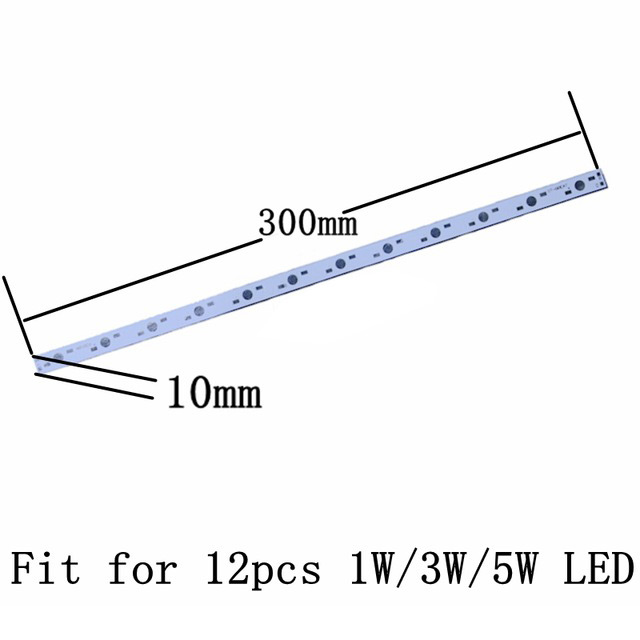 10W 30W 36W 300*10mm  Aluminum Base Plate Rectangle for High Power LED Lights