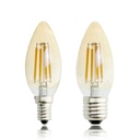 2W 4W 6W E14 E27 C35 C35L LED Edison Bulb AC220V Home Light LED Filament Candle Bulb