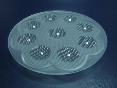 100mm Diameter LED Module Lens 9 LEDs 60° 90° Convex Lens 