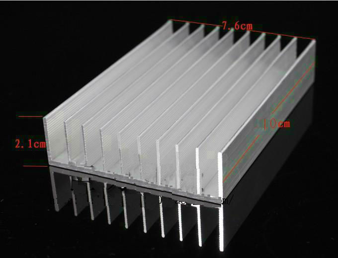 100*76*21mm Aluminum Heatsink Grayish for 10W Power LED