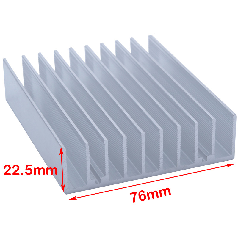 100*76*22.5mm Rectangular Aluminum Heatsink