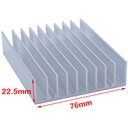 100*76*22.5mm Rectangular Aluminum Heatsink