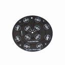 142mm 9W/12W/24W RGB Common Anode Aluminum Base Plate Black PCB Board