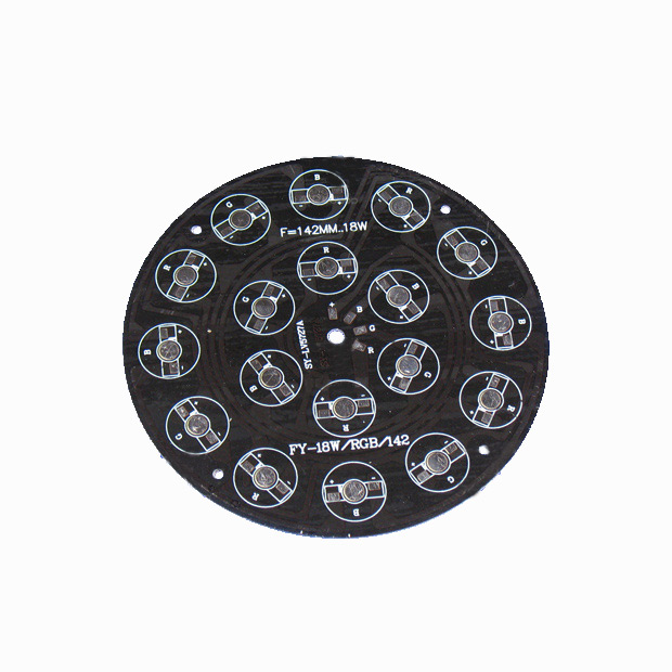 142mm 9W/12W/24W RGB Common Anode Aluminum Base Plate Black PCB Board