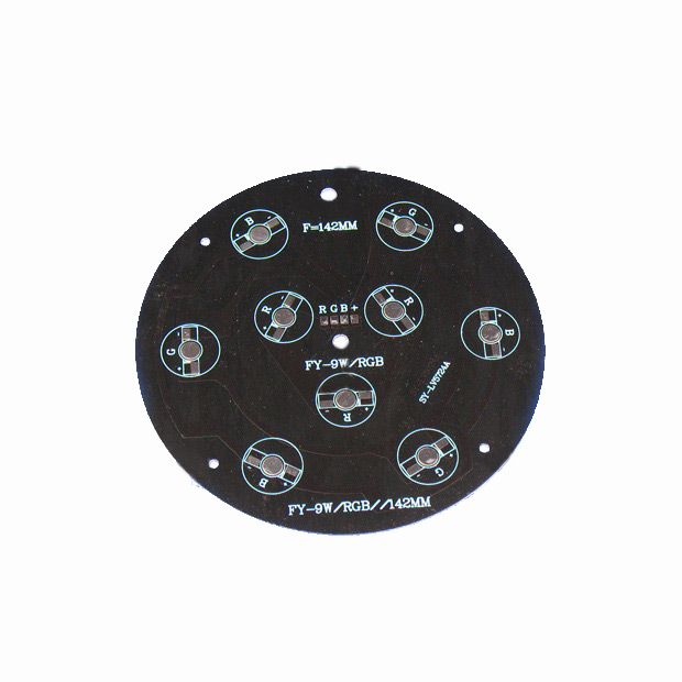 142mm 9W/12W/24W RGB Common Anode Aluminum Base Plate Black PCB Board