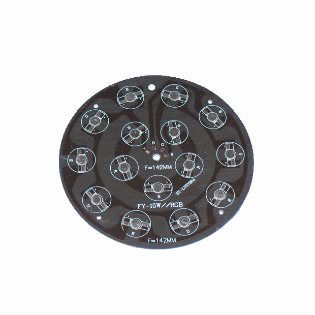 142mm 9W/12W/24W RGB Common Anode Aluminum Base Plate Black PCB Board