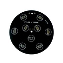 138mm 9LEDs Aluminum Base Plate Black PCB Board for Underground/Wall Lamp