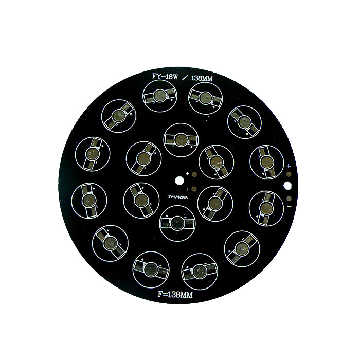 138mm 9W/12W/15W/18W RGB LED Black Aluminum Base Plate PCB Board