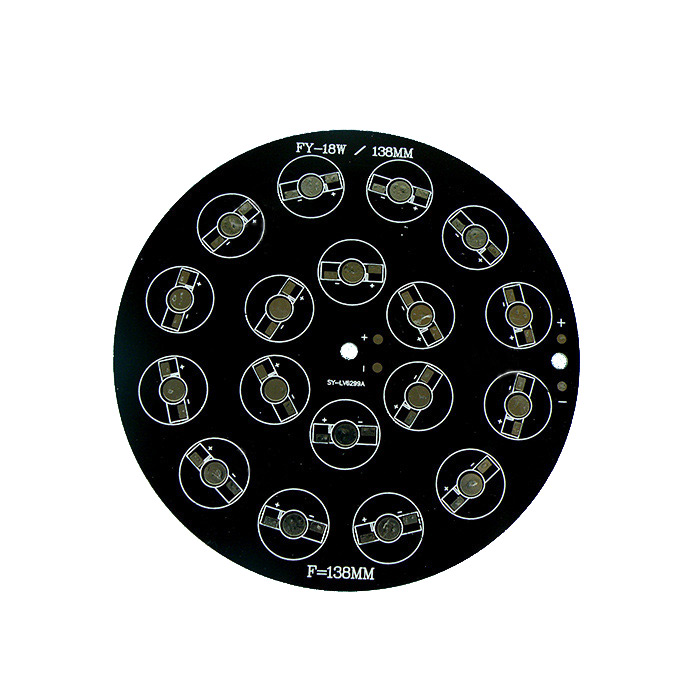 138mm 9W/12W/15W/18W RGB LED Black Aluminum Base Plate PCB Board