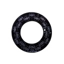 153mm 18LEDs RGB Aluminum Base Plate Circle Black PCB Board for Underground/Wall Lamp