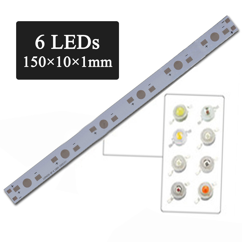  15LEDs/5LEDs/6LEDs/10LEDs Aluminum Base Plate Strip White PCB Board for Grow Light