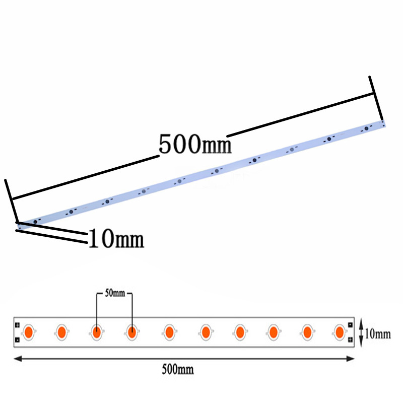  15LEDs/5LEDs/6LEDs/10LEDs Aluminum Base Plate Strip White PCB Board for Grow Light