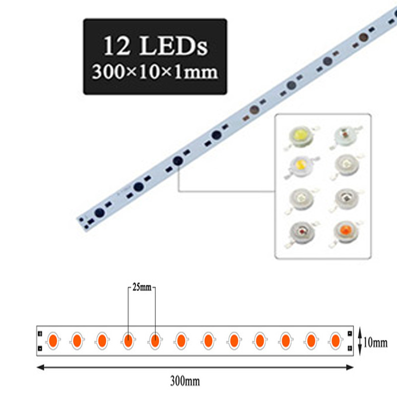 1W 3W 5W LED Aluminum Base Plate 130mm 150mm 300mm 500mm PCB Board 