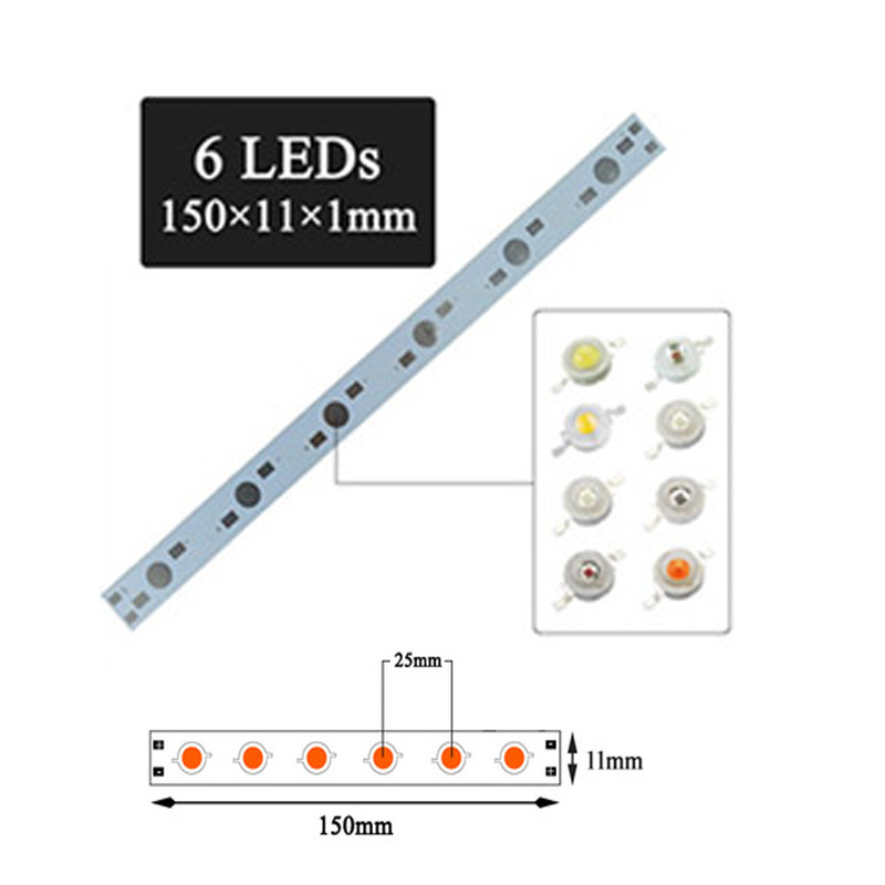 1W 3W 5W LED Aluminum Base Plate 130mm 150mm 300mm 500mm PCB Board 