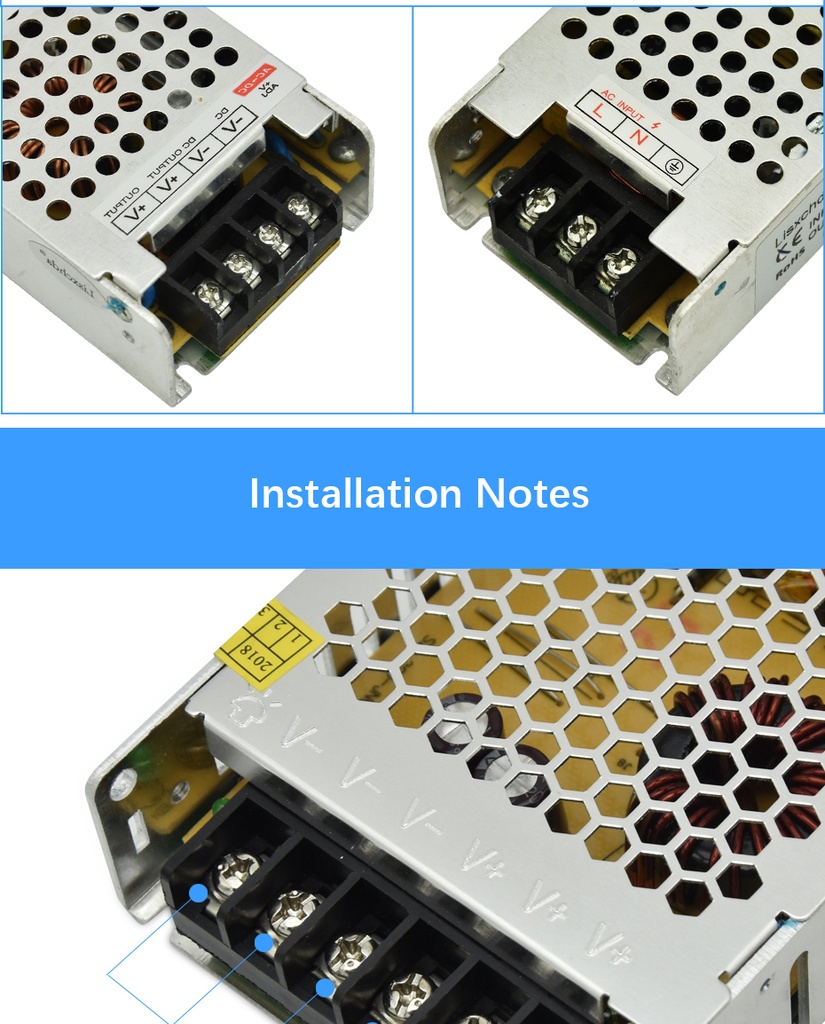 190V-220V to DC5V 150W 200W 300W Ultra-thin Driver Power Supply Adapter Transformer for LED Strip Lights