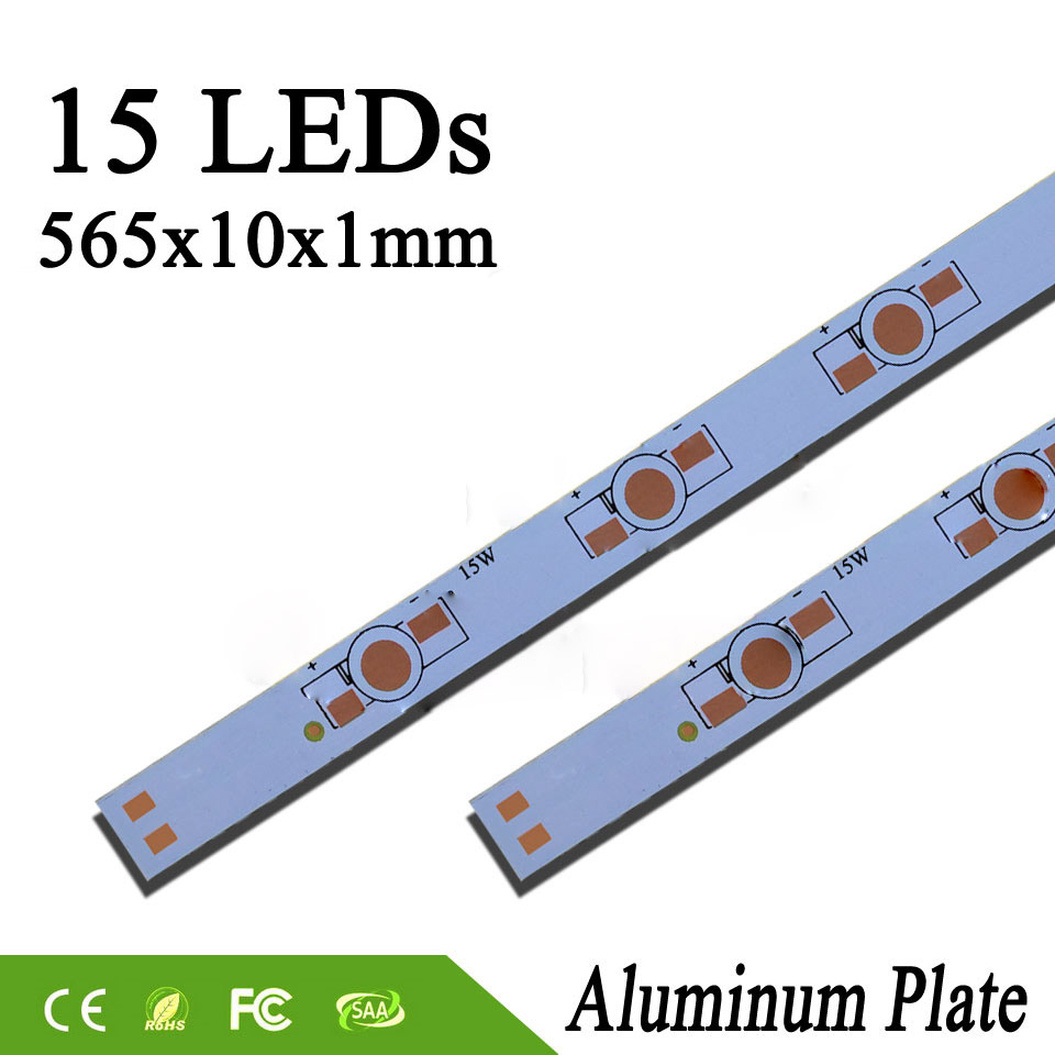 1W 3W 5W  565*10mm 15LEDs Aluminum Base Plate PCB Board Heat Sink