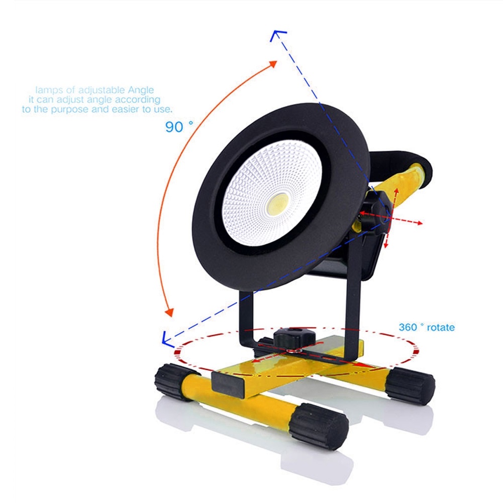 15W Recharge Portable LED Floodlight Waterproof IP65 Camping Lamp Lighting 8 Hours