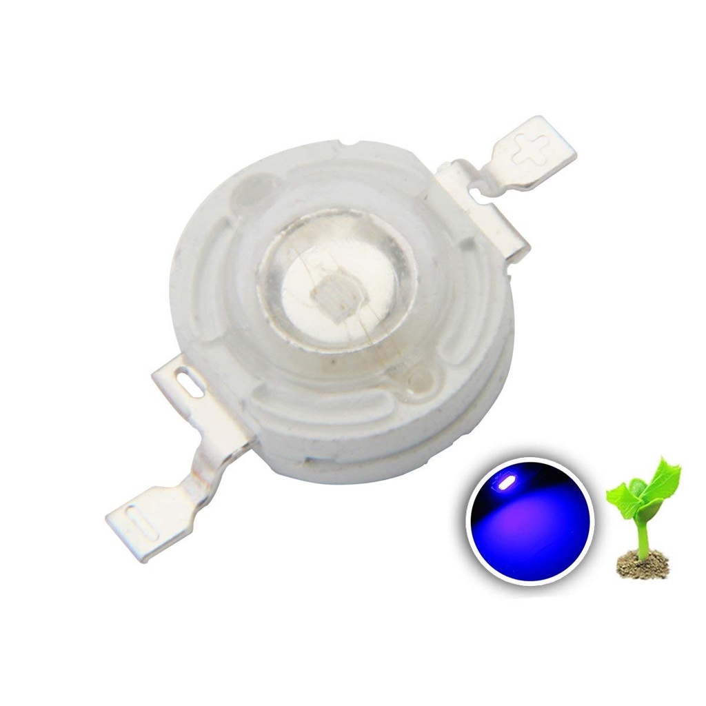 1W High Power LED (Royal) Blue 440-445-450-460-470nm for Plant Grow Light