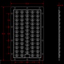 205x125mm LED Module Lens 5x12 pcs LEDs For SMD 3030 