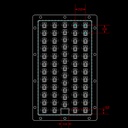 205x125mm LED Module Lens 5x12 pcs LEDs For SMD 3030 
