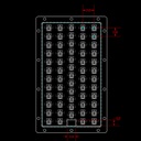 205x125mm LED Module Lens 5x12 pcs LEDs For SMD 3030 