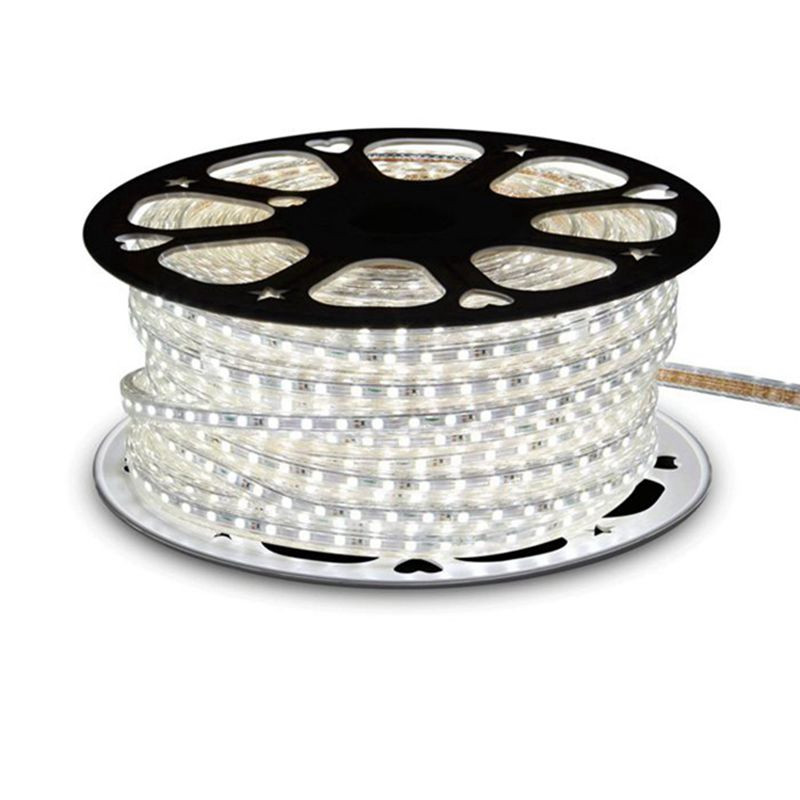 220V SMD 5050 Led Strip Light 220V Power Plug White Warm White 60leds/m Waterproof IP66 Led Strips