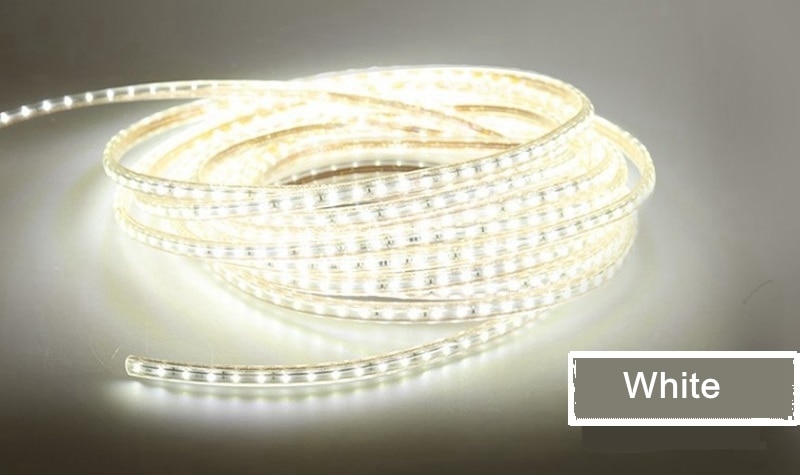 220V 3014 SMD LED Flexible Strip 120 LEDs/m Emitting White/Warm White/Red/Green/Blue/Yellow