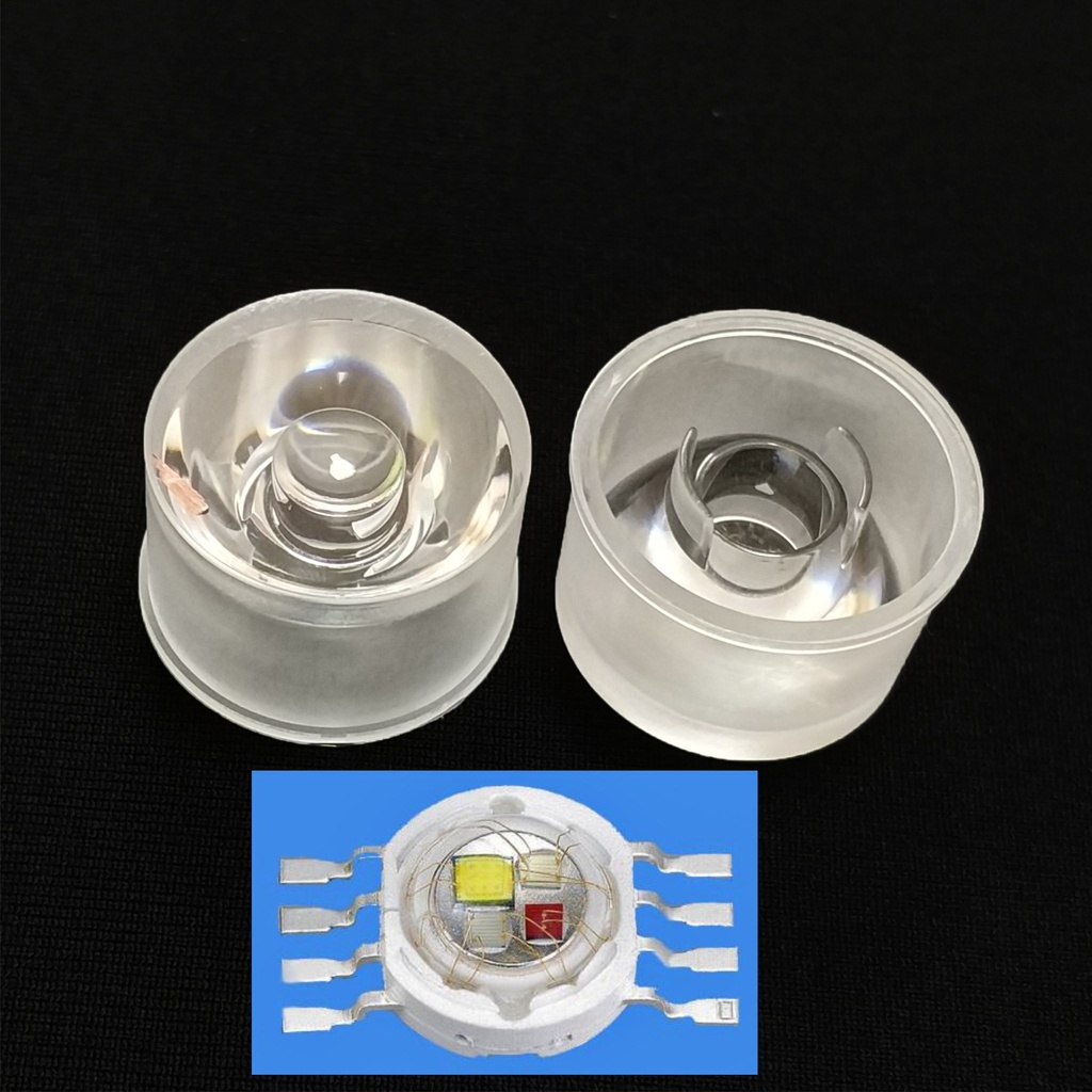 21.8mm Diameter LED Lens 25 Degree Waterproof Lens For RGBW 8 Pins LED