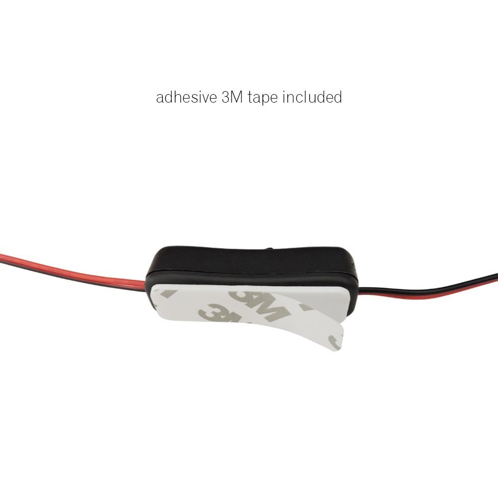 2.1x5.5mm DC Jack Wire Connector With ON OFF Switch For 3528 5050 5630 LED Strip Light