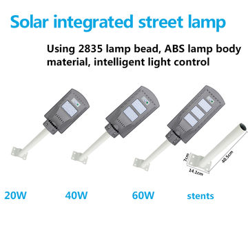 20W 40W 60W 2835 SMD Integrated Solar LED Street Light