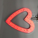  2W COB LED Module Light Red Heart 43*35mm DC 3V 600mA
