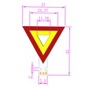  2W Triangle COB LED Panel Strip Light 44*36*36mm DC 3V 600mA Red Yellow