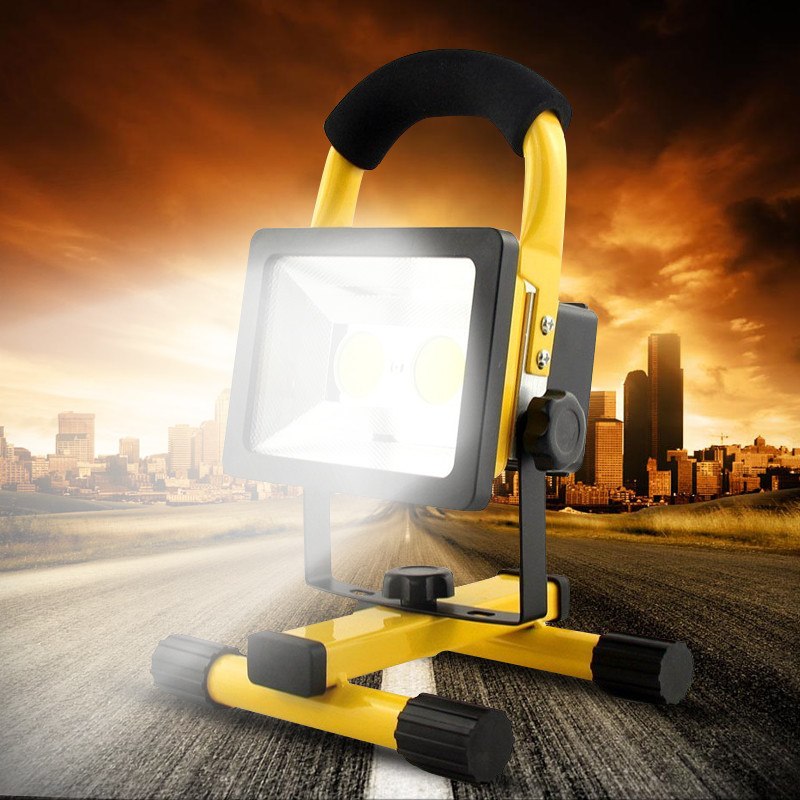 30W Recharge Portable COB LED Floodlight Lithium 18650 Battery Outdoor Working Light