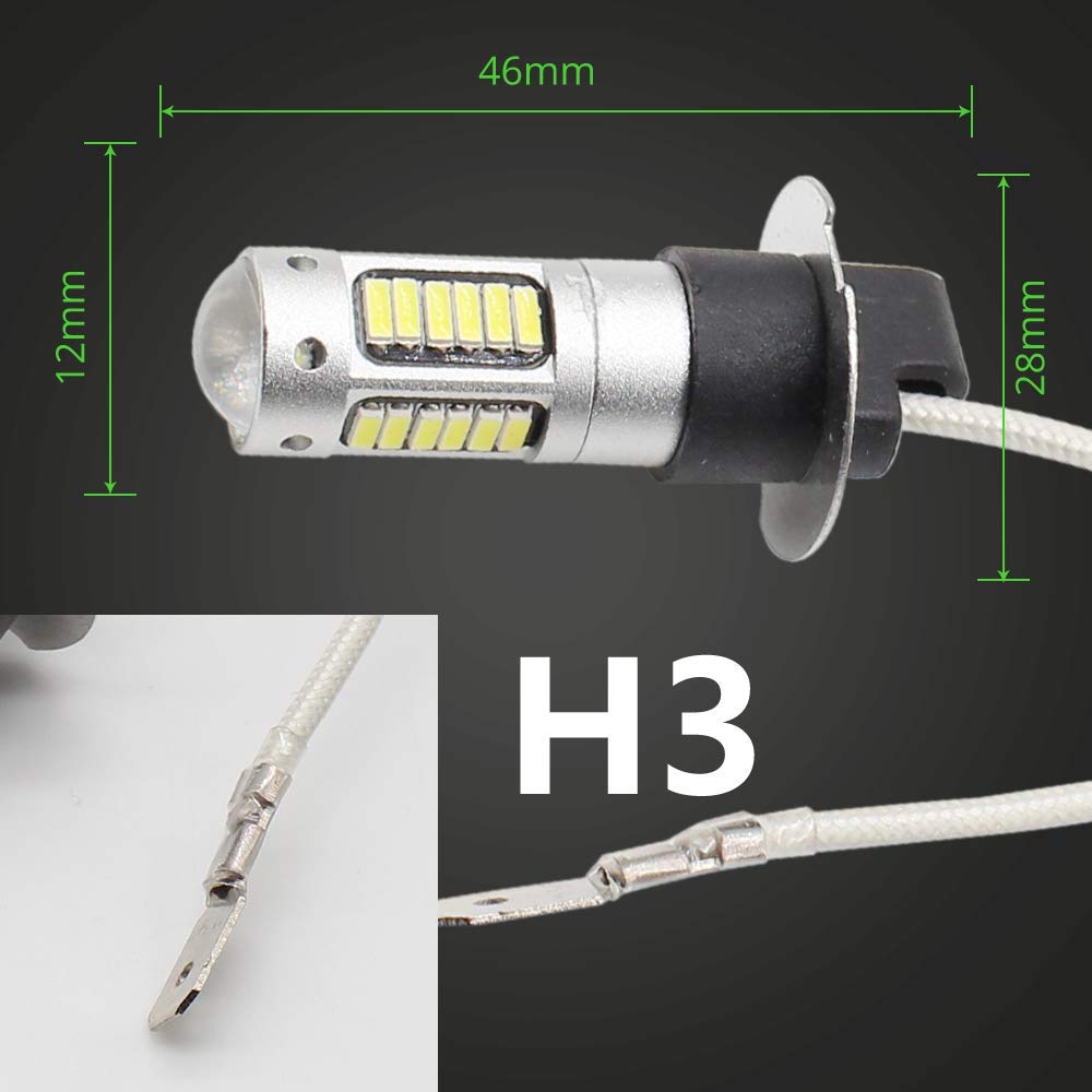 30W H3 30 4014 SMD LED Super Bright Fog Light Bulb