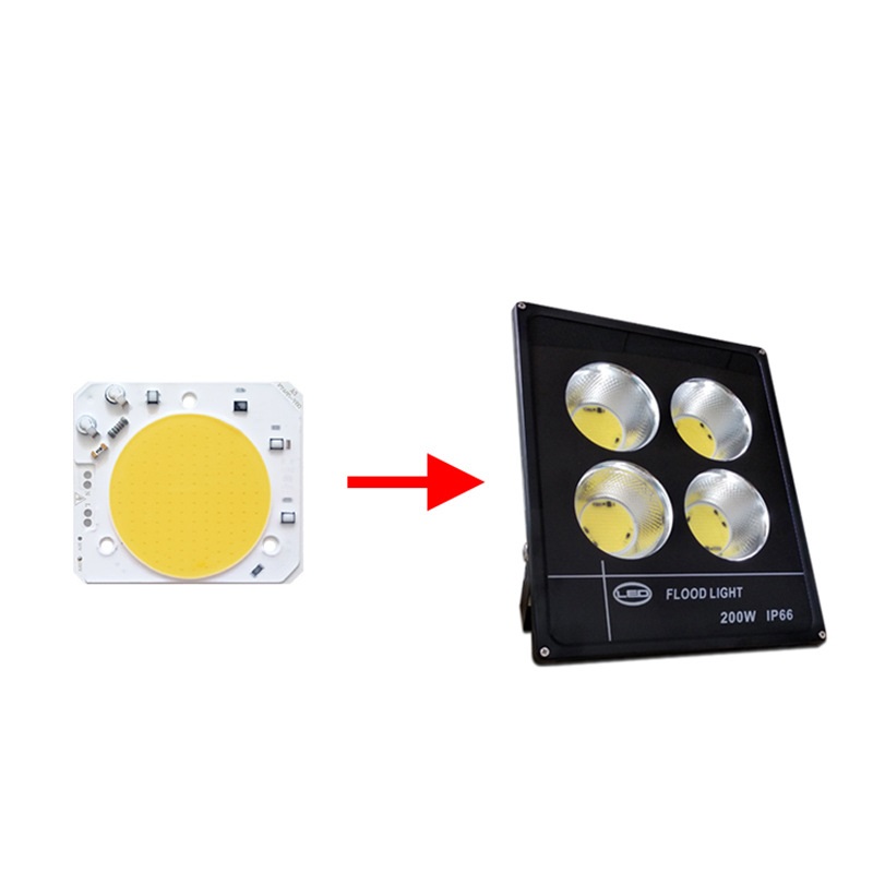 30W 40W 50W Driverless LED Light COB Chip Size 74x85mm Waterproof Advertising Light 