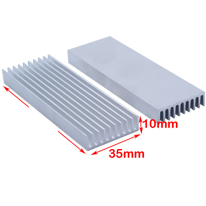 35*10mm Rectangular Aluminum Heatsink Comb Type