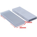 35*10mm Rectangular Aluminum Heatsink Comb Type