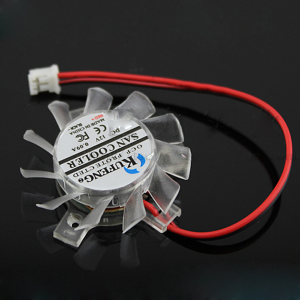 36mm Diameter 2P Mini Transparent Card Fans LED Heatsink