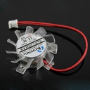 36mm Diameter 2P Mini Transparent Card Fans LED Heatsink