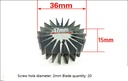 36mm*15mm High Power LED Alluminum Heatsink Suitable for 3W Power LED